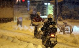 İstanbul'da Kar Yağışı Motosiklet Kazalarına Neden Oldu
